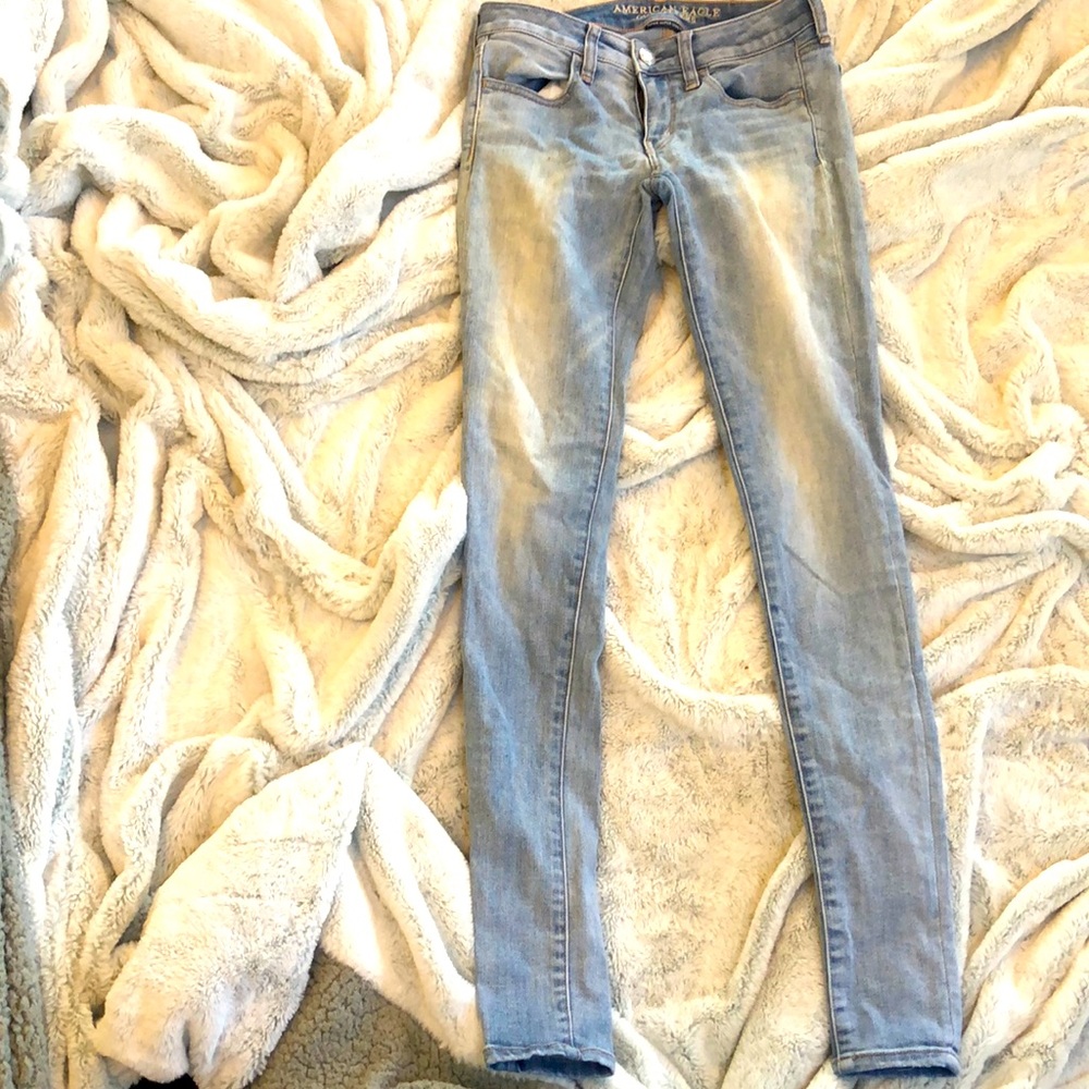 American eagle light blue skinny jeans